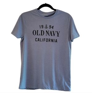 Blue and Black Old Navy Men's "Old Navy California" Graphic T-Shirt